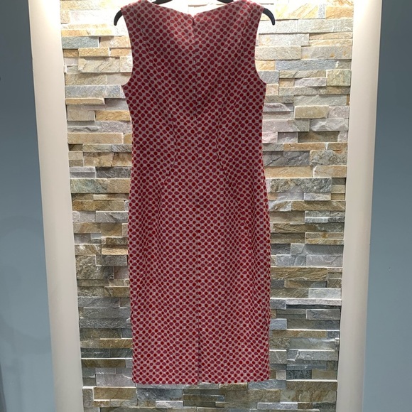 Lela Rose Polka Dot Stretch Jacquard Sheath Dress - Picture 4 of 8